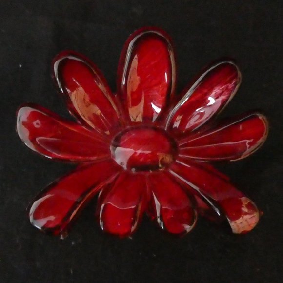 Beautiful| SET OF 3 | Floral Claw Clips | Red, Blue and Orange Flowers - Picture 6 of 11